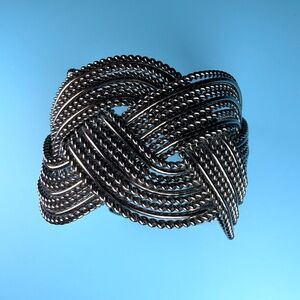 Braided Cuff Metal Bracelet